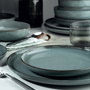 Hermia MOD24Y2730P01 Vajilla de Porcelana Azul 24 Piezas